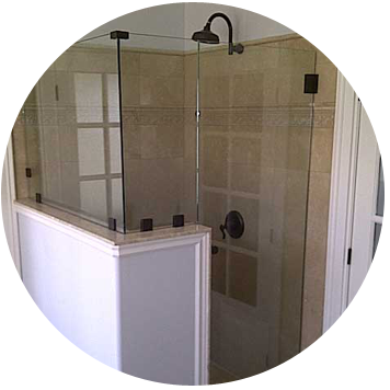 Custom glass shower installations